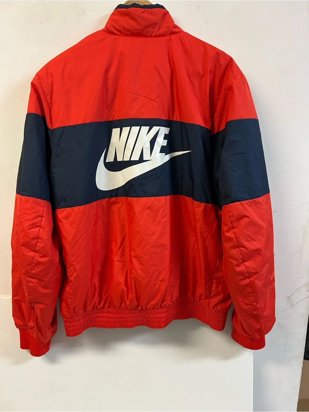 Nike Red and Black Men’s Chevron Windbreaker Jacket
